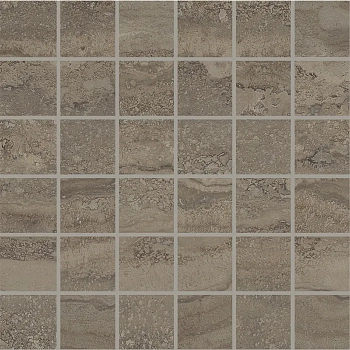 Provenza Unique Travertine Mosaico Vein Cut Chocolate Lappato 50x50 / Провенца Унике Травертине Мосаико Вейн Чуть Чоколатье Лаппато 50x50 